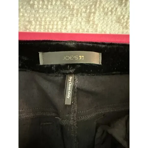 JOE'S Black Velvet Leggings Size 28 Small Mid Rise - Picture 3 of 8